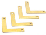 24 Raw Brass Chevron (35x20x5x0.60mm) A0559