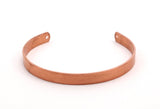 Copper Bracelet Blank - 3 Raw Copper Bracelet Stamping Blanks , Cuff 2 Holes (6x145x1mm) Brc090