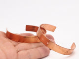 Copper Bracelet Blank - 2 Raw Copper Bracelet Stamping Blanks , Cuffs With 2 Holes (10x145x1mm)  Brc086