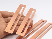 Raw Copper Bracelet, 2 Raw Copper Bracelet Stamping Blanks, Bangles  ( 20x156x1mm) D0522