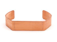 Copper Cuff Blank - 2 Raw Copper Cuff Bracelet Blanks Bangles (15x140x1mm) Brc075