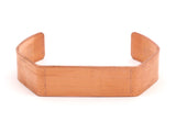 Copper Cuff Blank - 2 Raw Copper Cuff Bracelet Blanks Bangles (15x140x1mm) Brc075