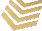 Raw Brass Chevron, 6 Raw Brass Chevron Blanks (80x15x0.80mm)  A0905--N621