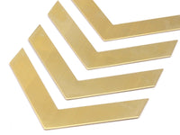 Raw Brass Chevron, 6 Raw Brass Chevron Blanks (80x15x0.80mm)  A0905--N621