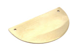 6 Raw Brass Semi Circle Blanks 2 hole (50x30x0.80) A1148