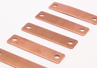Copper Personalized Bar, 30 Raw Copper Stamping Blanks (10x40x0.80) D0517