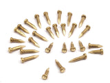 100 Raw Brass Nails (9x2mm , 11x2mm) A0952