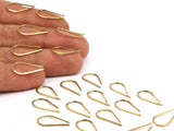 Brass Wire Drops, 30 Raw Brass Wire Drops (19x1mm) Bs 1206 A0852