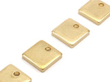 Brass Square Charm, 6 Raw Brass Squares (15x3mm) Y206