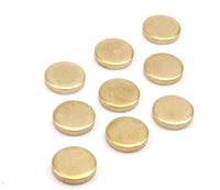 Brass Circle Blank, 6 Raw Brass Circle Blanks (15x3mm) Y210