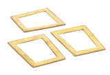 Raw Brass Charm, 4 Raw Brass Trapezoids  (39x29-33mm) Y265