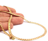 Vintage Brass Chain, 4 19" Vintage Raw Brass Chain with Clasp (4.5 mm) Z026