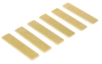 Brass Rectangle Bar, 24 Raw Brass Rectangle Stamping Blanks (35x8x0.80mm) A0918