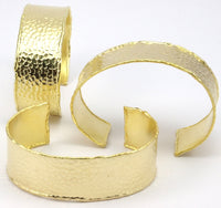 Raw Brass Cuff - 2 Raw Brass Hammered - Cuff Bracelet Blank Bangles (21x148x0.80mm) Brc123
