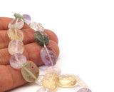 Prehnite Amethyst Citrine Pink Quartz Oval 14x11 Mm Gemstone Beads Full Strand G259