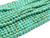 1 Strand Turquoise 8mm Round Gemstone Round Beads 15.5 Inches G279 T002