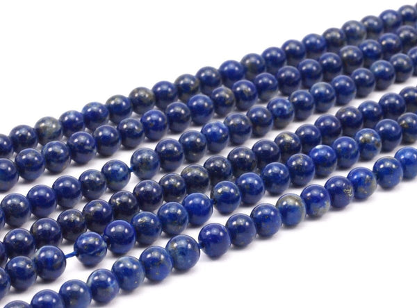 Lapis Lazuli Beads, 5mm Round Gemstone Beads Full Strand 15.5 Inches  T011