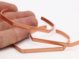 Copper Cuff Blank - 5 Raw Copper Cuff Bracelet Blanks Bangles (4x135x1mm)