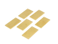 Brass Stamping Blank, 4 Raw Brass Rectangle Stamping Blanks, Necklace Pendants (30x15x0.80mm) D0335-04 F072