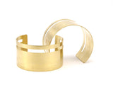Brass Cuff Bracelet - 2 Raw Brass Cuff Bracelet Bangles (35x156x0.80mm)  Brc96