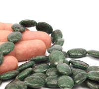 Green Jade 18x13Mm Gemstone Oval Beads G248
