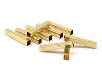 27 Raw Brass Square Tubes (5x30mm) Bs1604