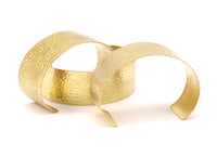 Brass Hammered Cuff - 2 Raw Brass Cuff Bracelet Blank Bangle ( 26x148x0.80mm) Brc206