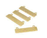 Brass Bracelet Part, 20 Raw Brass Bracelet Parts Connectors (40x10x0.80mm)  BRC190--D0413