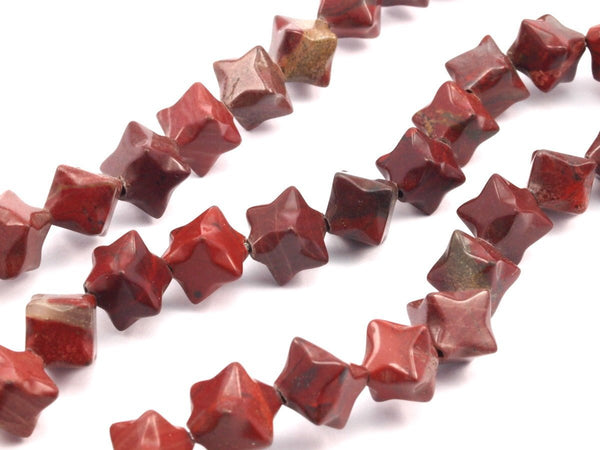Star Cube Red Jasper 9mm Oval Gemstone Beads 15.5 Inches Full Strand G212 T092