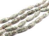 Kiwi Jasper 30x10 mm Barrel Gemstone Beads 15.5 Inches Full Strand G338