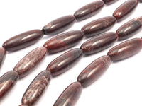 Brown Jasper Gemstone, 35x11 mm Barrel Beads 15.5 Inches Full Strand G197 T027