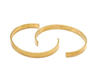Brass Cuff Blank - 2 Raw Brass Cuff Bracelet Blank Bangles (6x1.7x62x53mm) Bs 1298 BR058