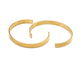 Brass Cuff Blank - 2 Raw Brass Cuff Bracelet Blank Bangles (6x1.7x62x53mm)  Bs 1298  BRC058