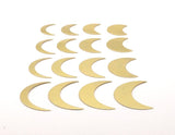 Crescent Moon Blanks - 3 Sets Of 16 Raw Brass Different Crescent Moon Blanks Moon 17