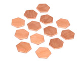 Copper Hexagon Blank, 20 Raw Copper Hexagon Stamping Blanks  (12.5x0.90mm)  D0531