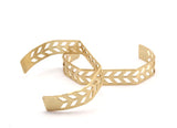 Brass Chevron Cuff - Raw Brass Chevron Cuff Bracelet Blank Bangle Without Holes (12x145x0.80mm) T105