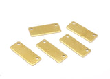 Brass Stamping Blank, 50 Raw Brass Stamping Blank, With 2 Holes Pendant (20x8x0.80mm) Y197